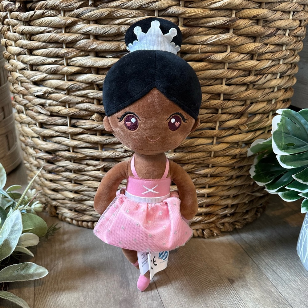 Gloveleya Ballet Girl Doll Plush Soft Ballerina African American 13”